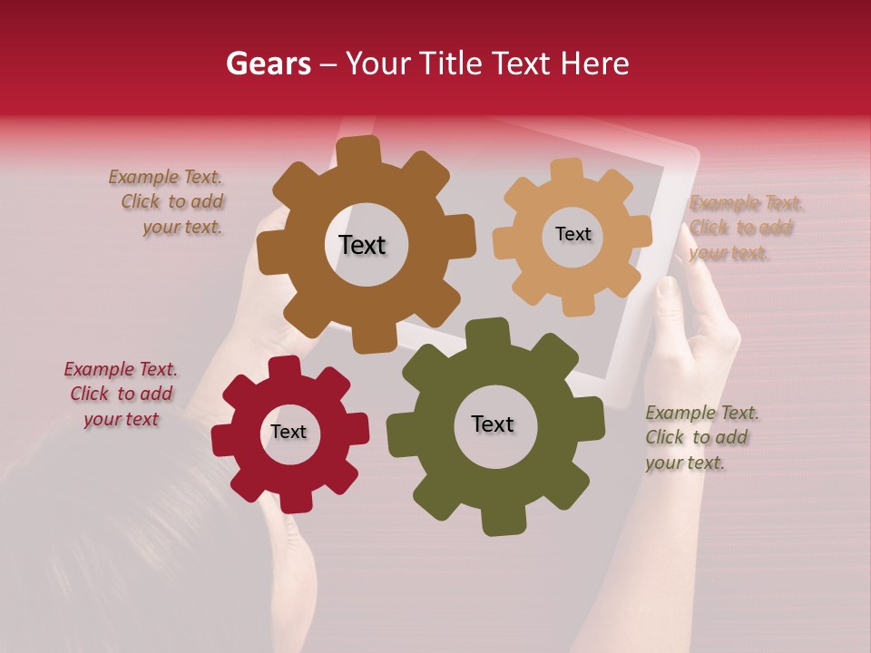 Desk Internet Tablet PowerPoint Template