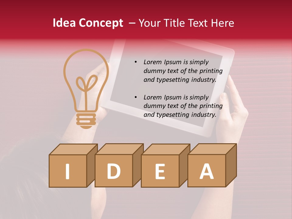 Desk Internet Tablet PowerPoint Template