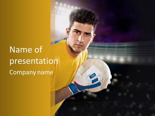 Player Soccer Foot PowerPoint Template