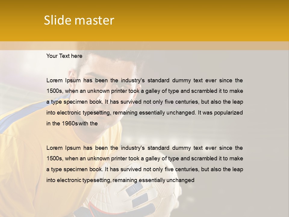 Player Soccer Foot PowerPoint Template