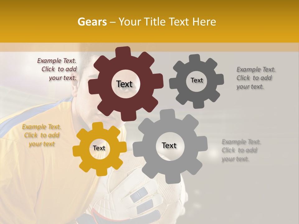 Player Soccer Foot PowerPoint Template