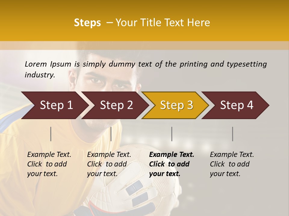 Player Soccer Foot PowerPoint Template