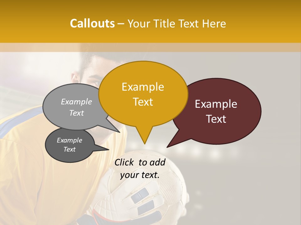 Player Soccer Foot PowerPoint Template