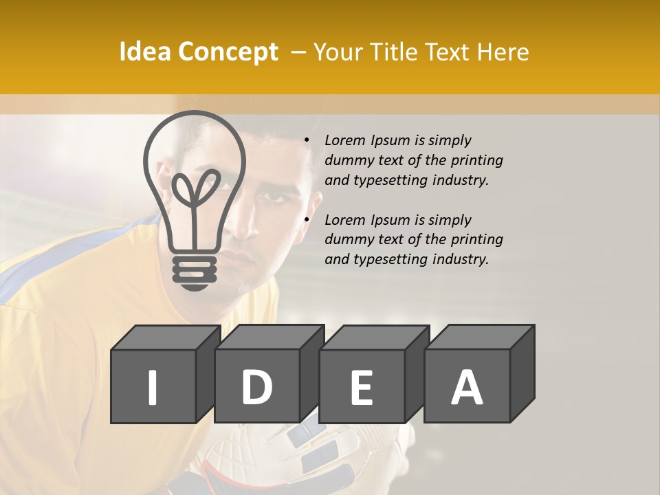 Player Soccer Foot PowerPoint Template