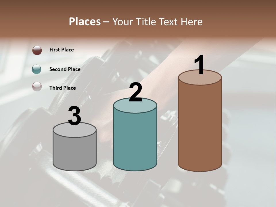 A Person Holding A Pair Of Dumbbells In Their Hand PowerPoint Template