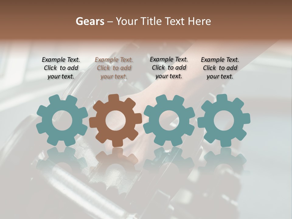 A Person Holding A Pair Of Dumbbells In Their Hand PowerPoint Template