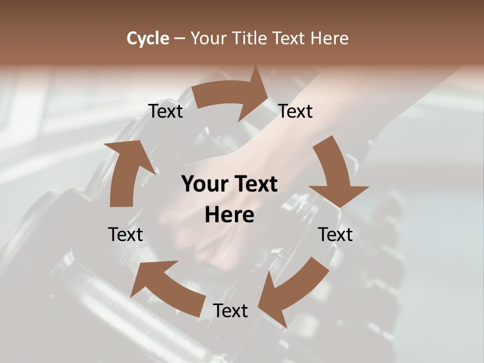 A Person Holding A Pair Of Dumbbells In Their Hand PowerPoint Template