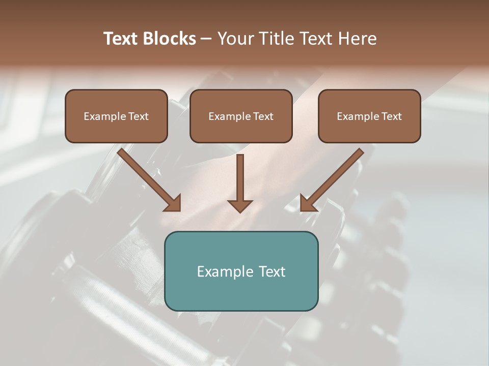 A Person Holding A Pair Of Dumbbells In Their Hand PowerPoint Template