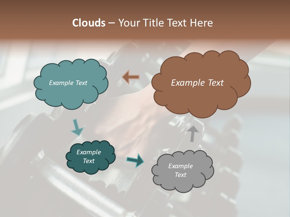 A Person Holding A Pair Of Dumbbells In Their Hand PowerPoint Template