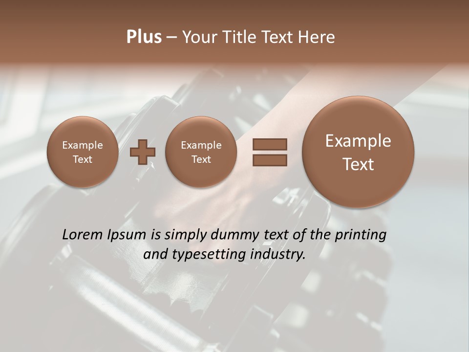 A Person Holding A Pair Of Dumbbells In Their Hand PowerPoint Template