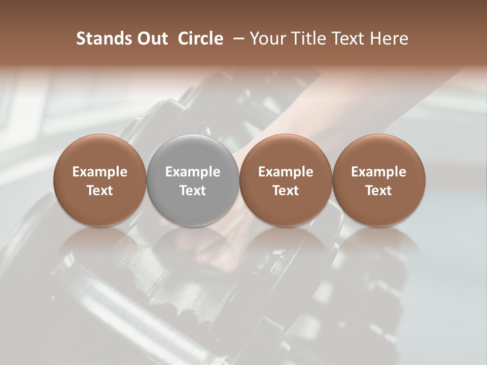 A Person Holding A Pair Of Dumbbells In Their Hand PowerPoint Template