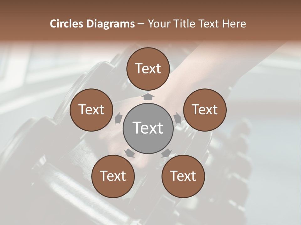 A Person Holding A Pair Of Dumbbells In Their Hand PowerPoint Template