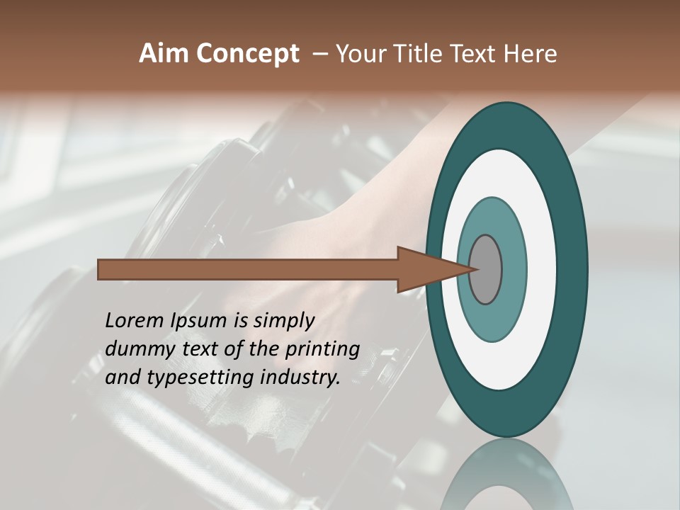 A Person Holding A Pair Of Dumbbells In Their Hand PowerPoint Template