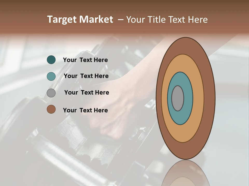 A Person Holding A Pair Of Dumbbells In Their Hand PowerPoint Template