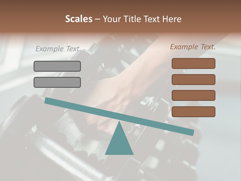 A Person Holding A Pair Of Dumbbells In Their Hand PowerPoint Template