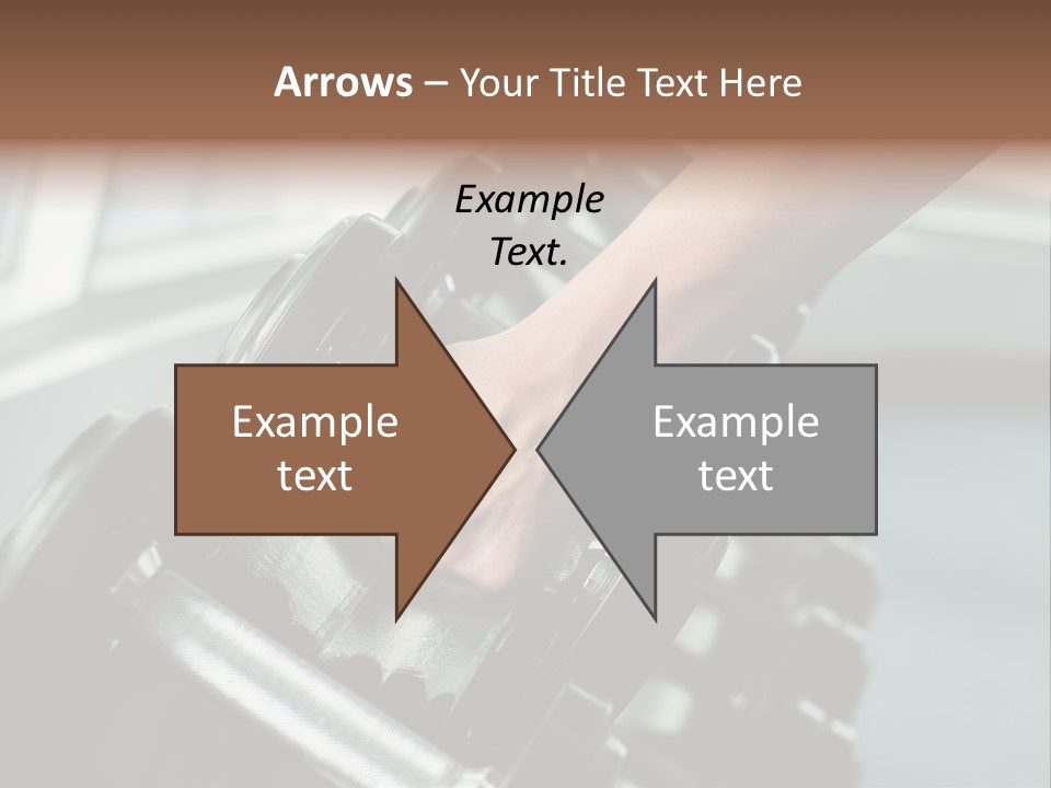 A Person Holding A Pair Of Dumbbells In Their Hand PowerPoint Template