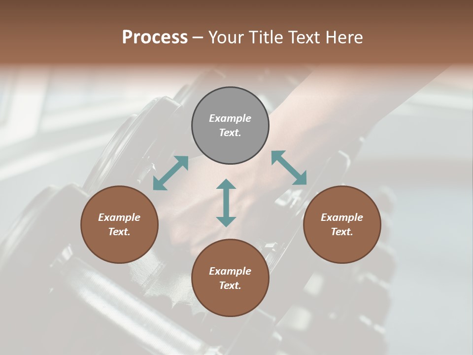 A Person Holding A Pair Of Dumbbells In Their Hand PowerPoint Template