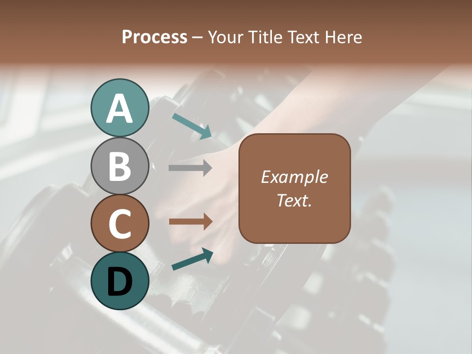 A Person Holding A Pair Of Dumbbells In Their Hand PowerPoint Template
