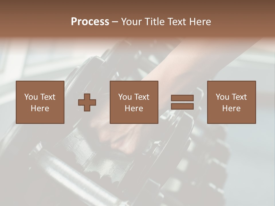 A Person Holding A Pair Of Dumbbells In Their Hand PowerPoint Template