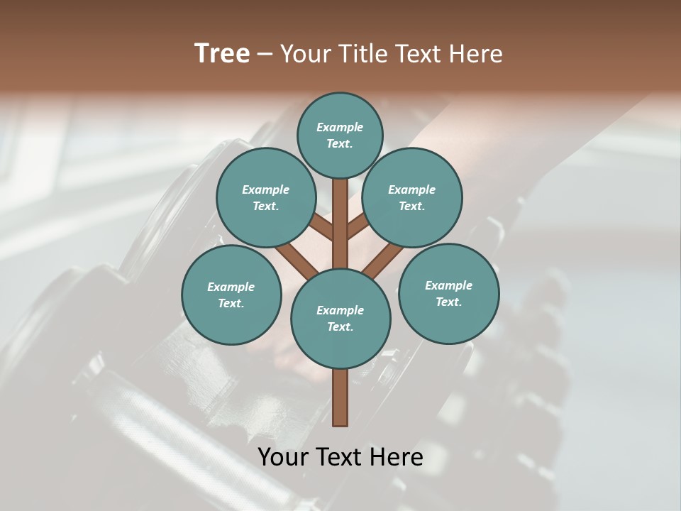 A Person Holding A Pair Of Dumbbells In Their Hand PowerPoint Template