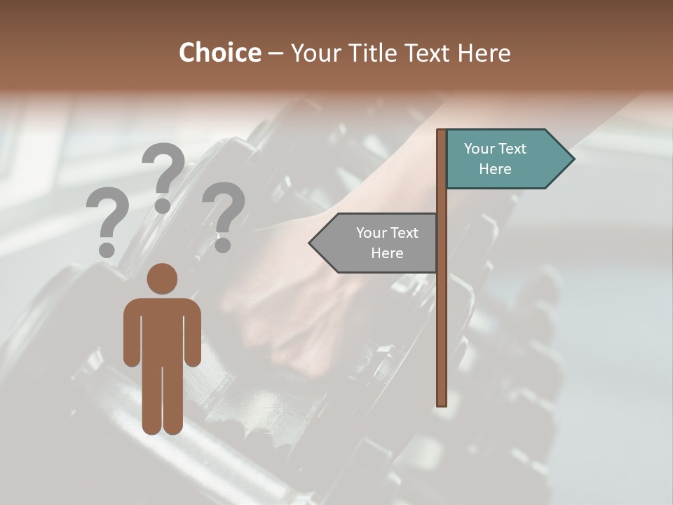 A Person Holding A Pair Of Dumbbells In Their Hand PowerPoint Template