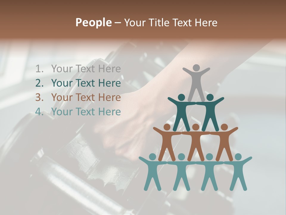 A Person Holding A Pair Of Dumbbells In Their Hand PowerPoint Template