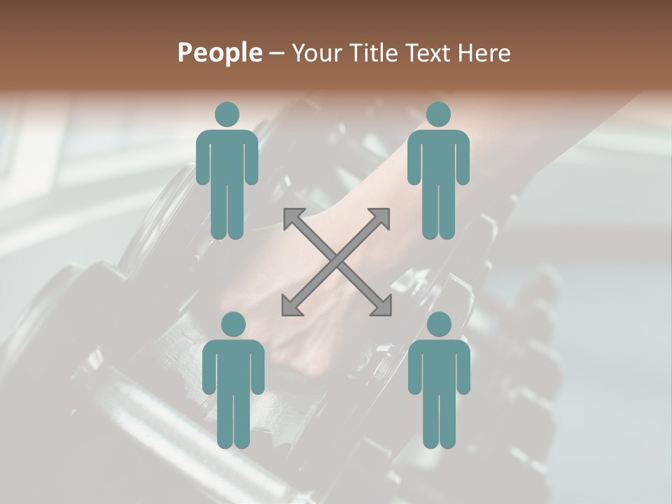 A Person Holding A Pair Of Dumbbells In Their Hand PowerPoint Template