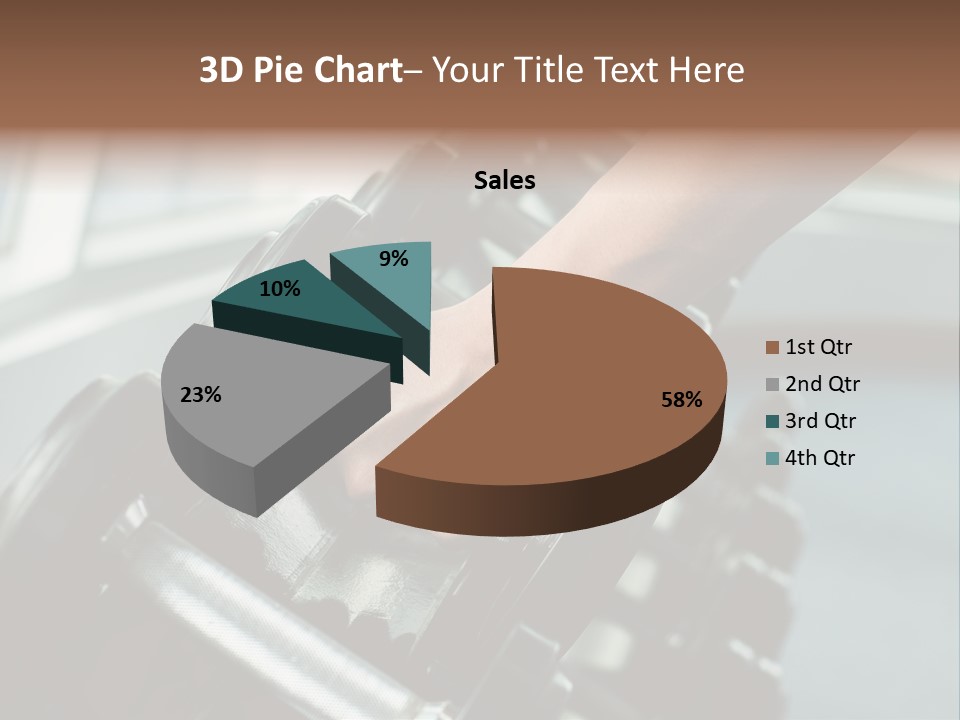 A Person Holding A Pair Of Dumbbells In Their Hand PowerPoint Template