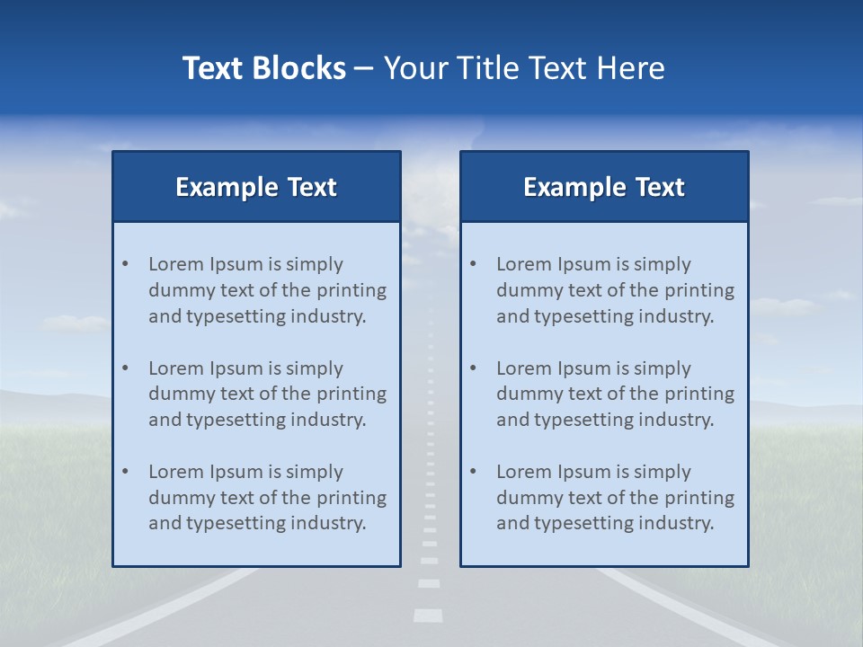 Highway Strategy Breaking Free PowerPoint Template