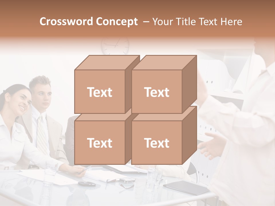Businesswoman Colleagues Brainstorming PowerPoint Template