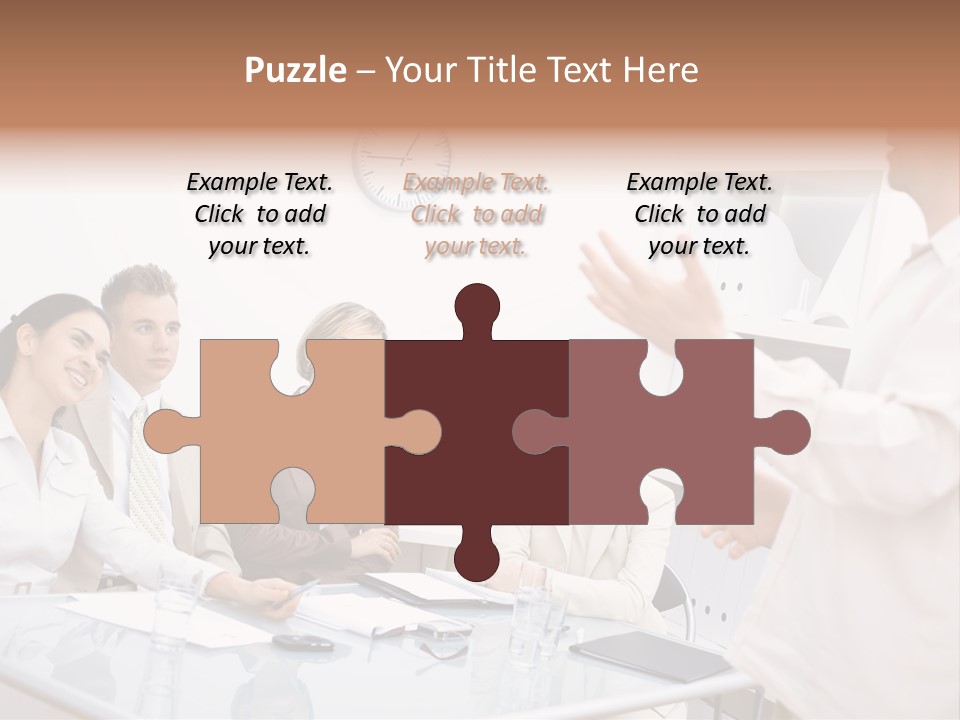 Businesswoman Colleagues Brainstorming PowerPoint Template