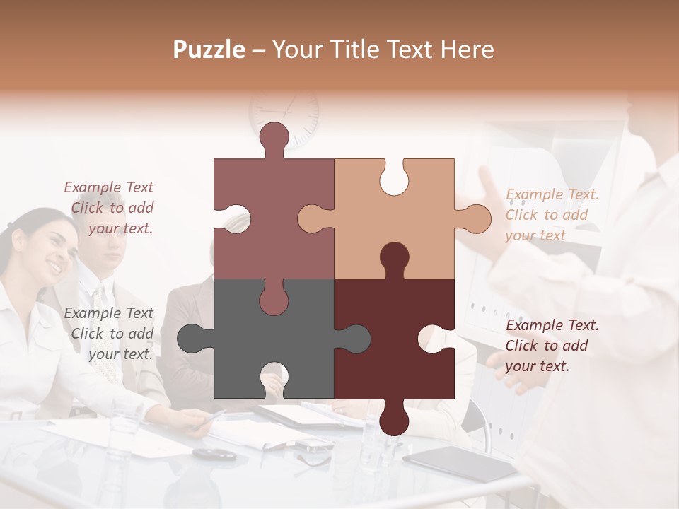 Businesswoman Colleagues Brainstorming PowerPoint Template