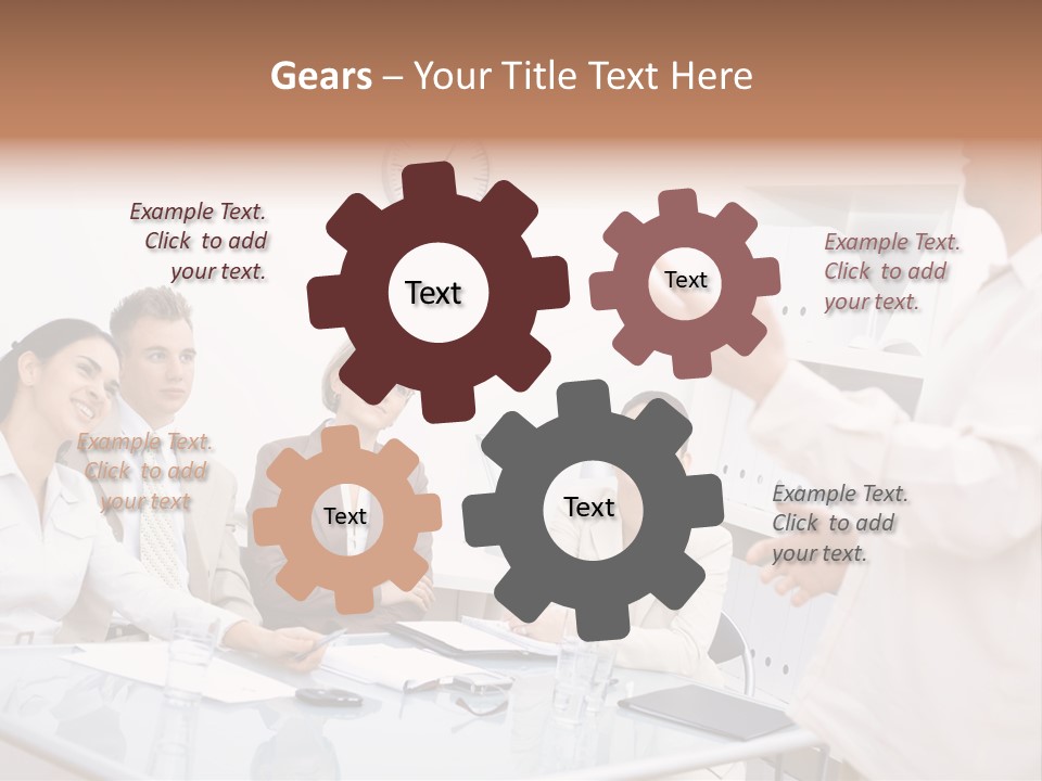 Businesswoman Colleagues Brainstorming PowerPoint Template