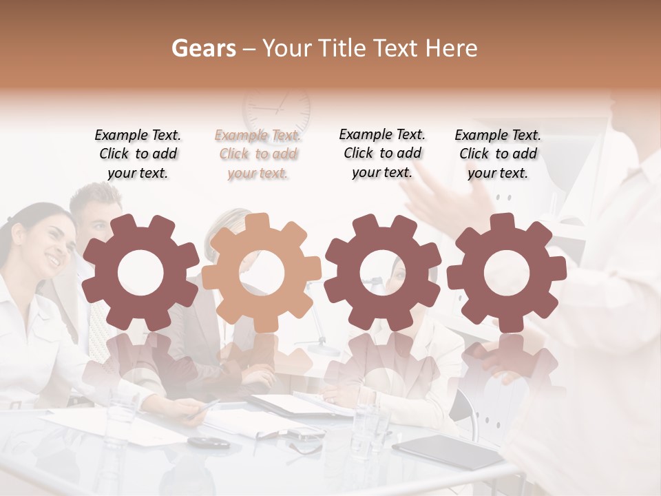 Businesswoman Colleagues Brainstorming PowerPoint Template