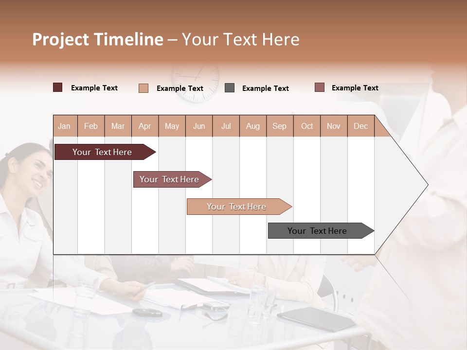 Businesswoman Colleagues Brainstorming PowerPoint Template