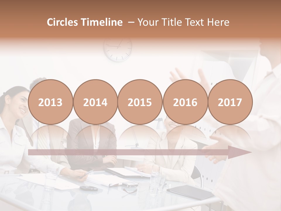 Businesswoman Colleagues Brainstorming PowerPoint Template