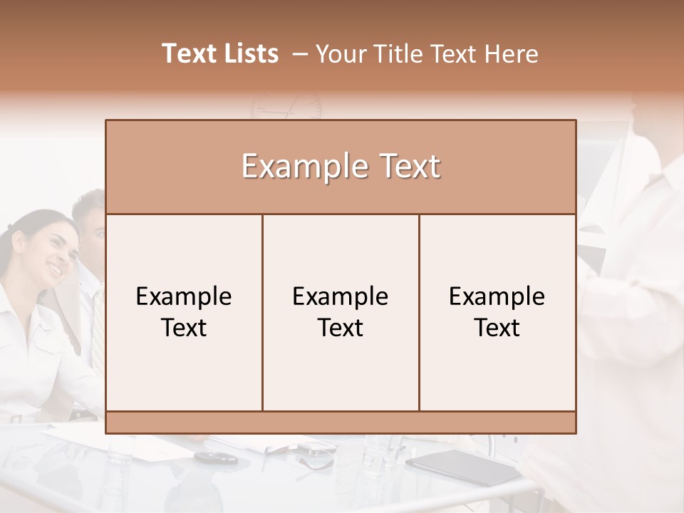 Businesswoman Colleagues Brainstorming PowerPoint Template