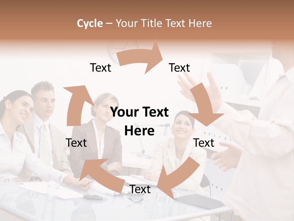 Businesswoman Colleagues Brainstorming PowerPoint Template