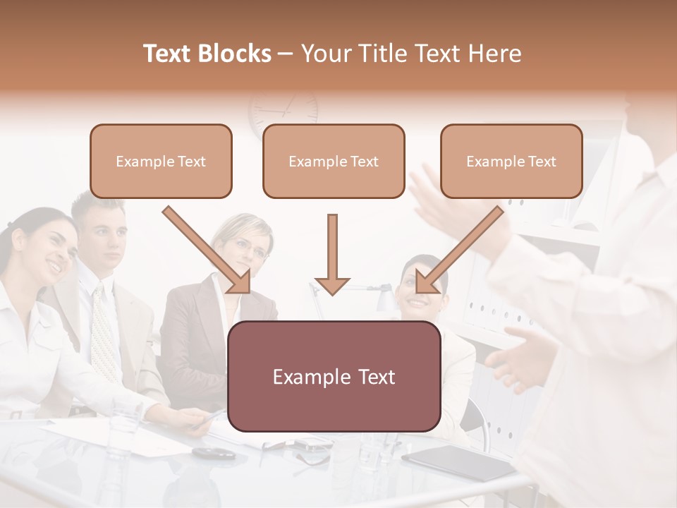 Businesswoman Colleagues Brainstorming PowerPoint Template