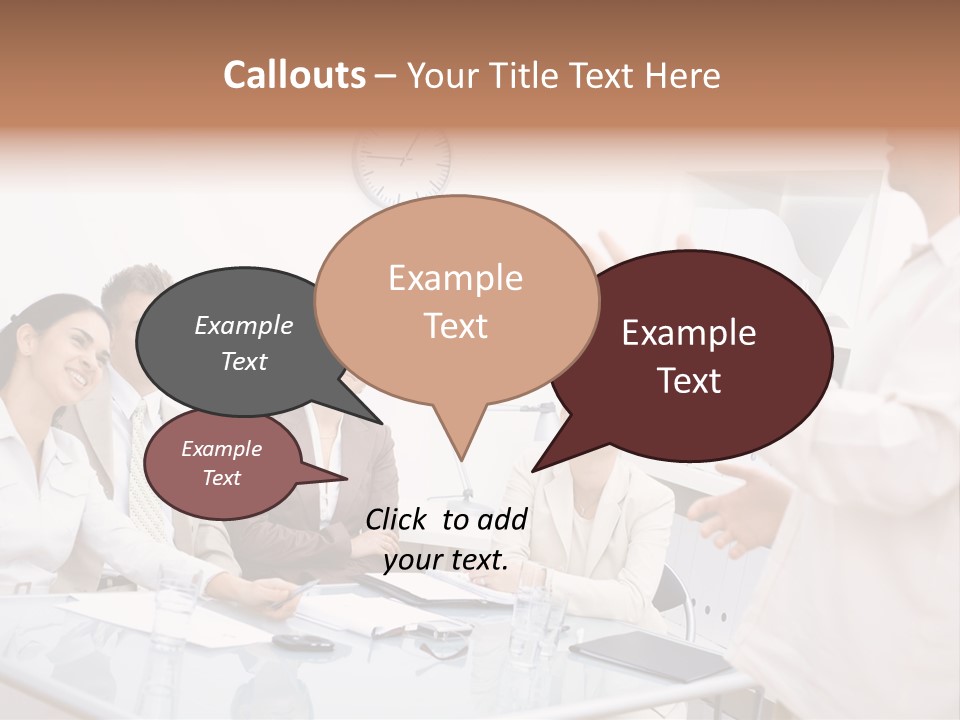 Businesswoman Colleagues Brainstorming PowerPoint Template