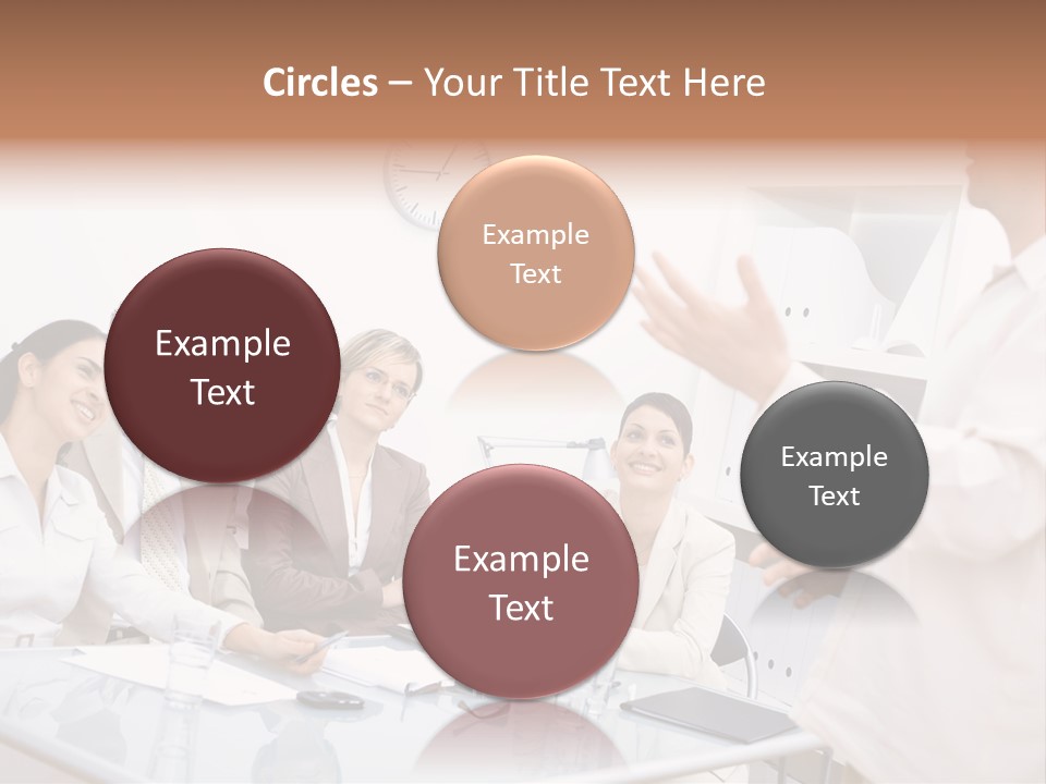 Businesswoman Colleagues Brainstorming PowerPoint Template