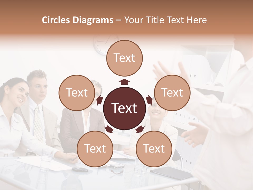 Businesswoman Colleagues Brainstorming PowerPoint Template