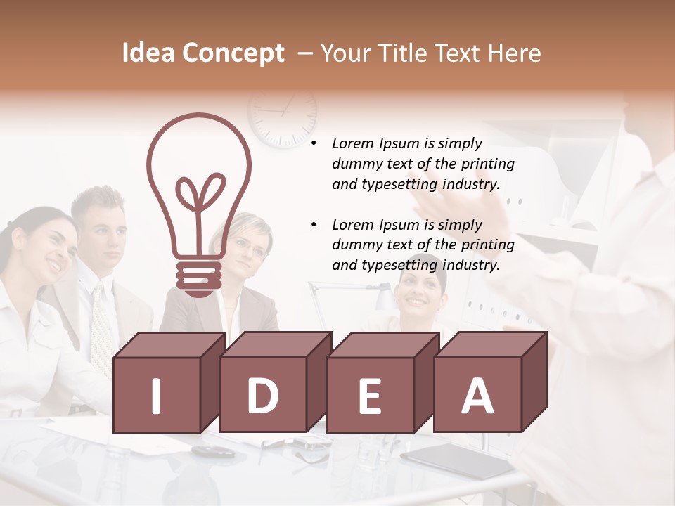 Businesswoman Colleagues Brainstorming PowerPoint Template