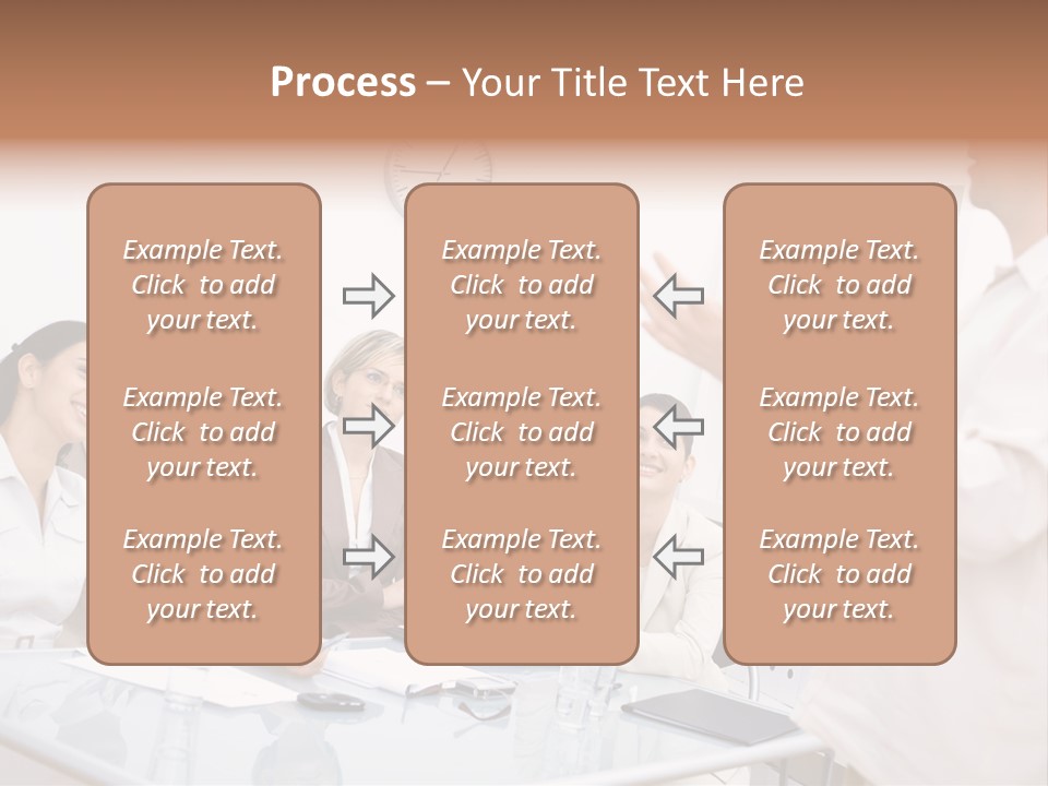 Businesswoman Colleagues Brainstorming PowerPoint Template