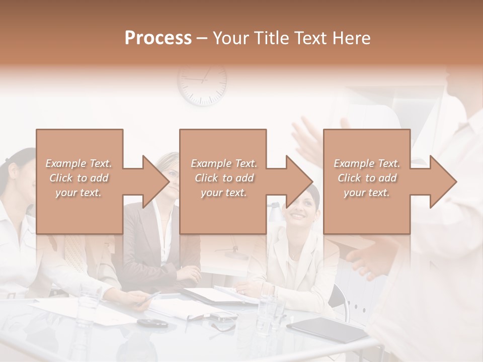 Businesswoman Colleagues Brainstorming PowerPoint Template