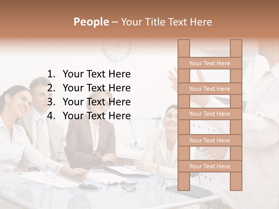 Businesswoman Colleagues Brainstorming PowerPoint Template