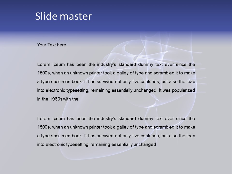 Heartbeat Clip Art Atrium PowerPoint Template