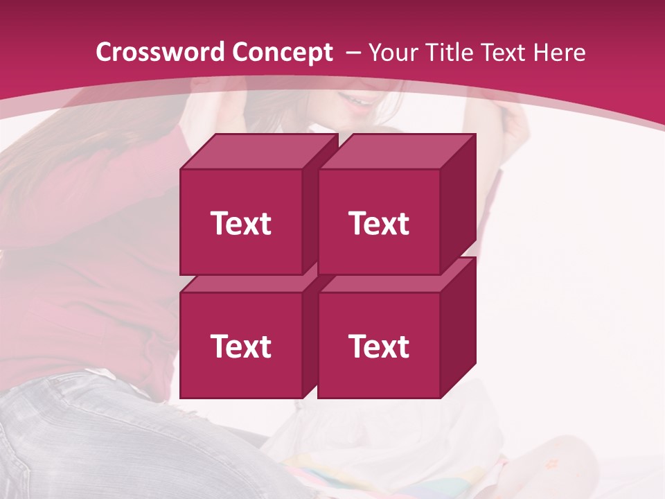 Female Indoors Smiling PowerPoint Template