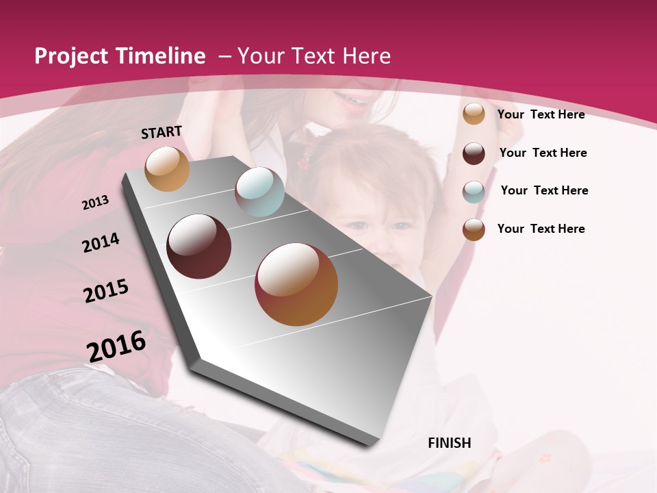 Female Indoors Smiling PowerPoint Template