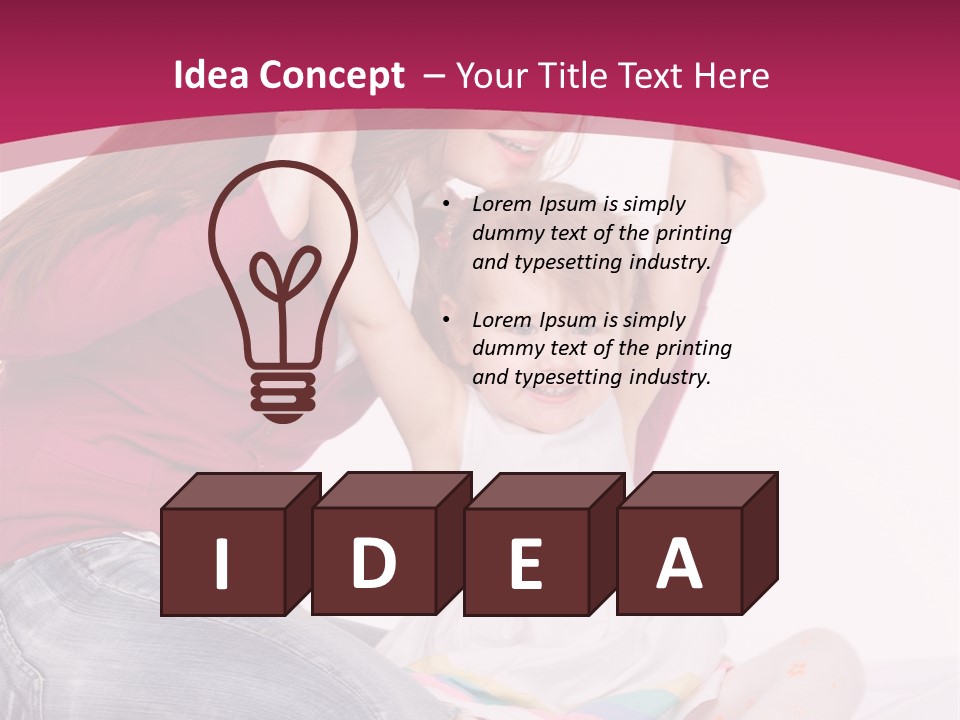 Female Indoors Smiling PowerPoint Template